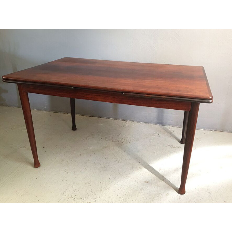 Vintage Danish Extendable Rosewood Dining Table, 1960s