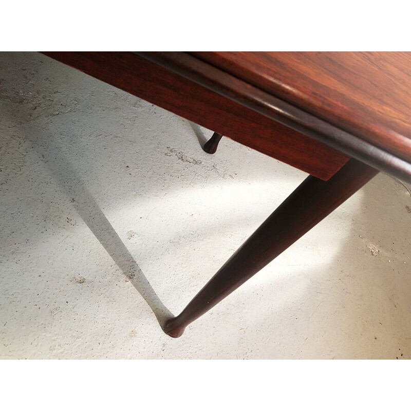 Vintage Danish Extendable Rosewood Dining Table, 1960s