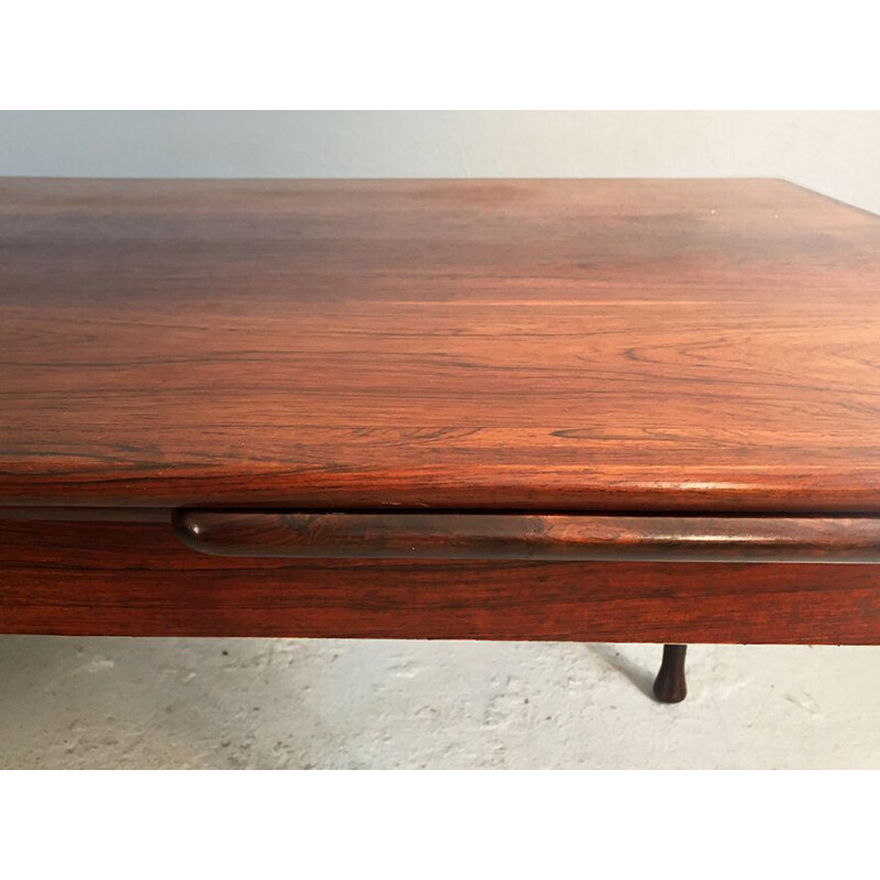 Vintage Danish Extendable Rosewood Dining Table, 1960s