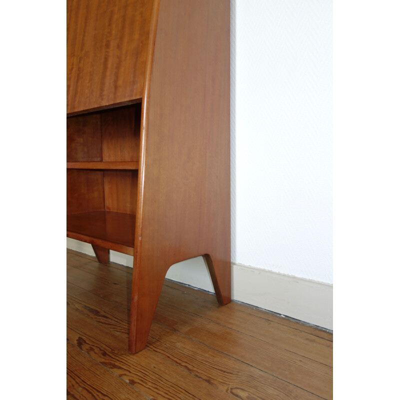 Vintage "Junior" secretary desk by Roger Landault for ABC in mahogany, 1950