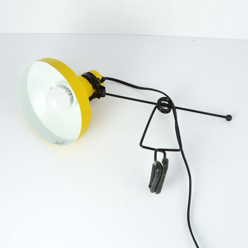 Vintage yellow clip lamp for Murata Godo, Japan 80s