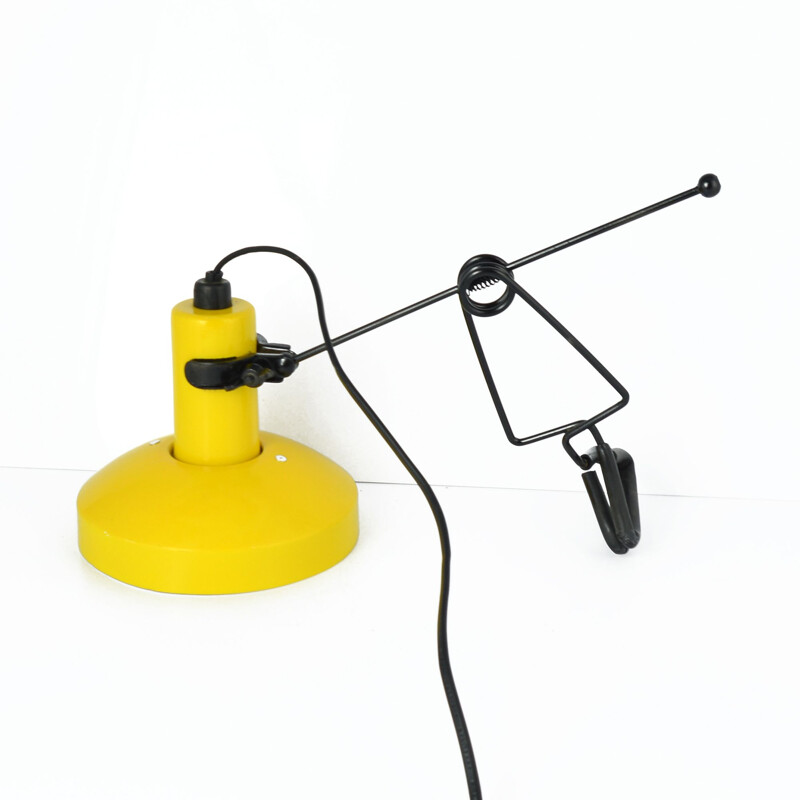 Vintage yellow clip lamp for Murata Godo, Japan 80s