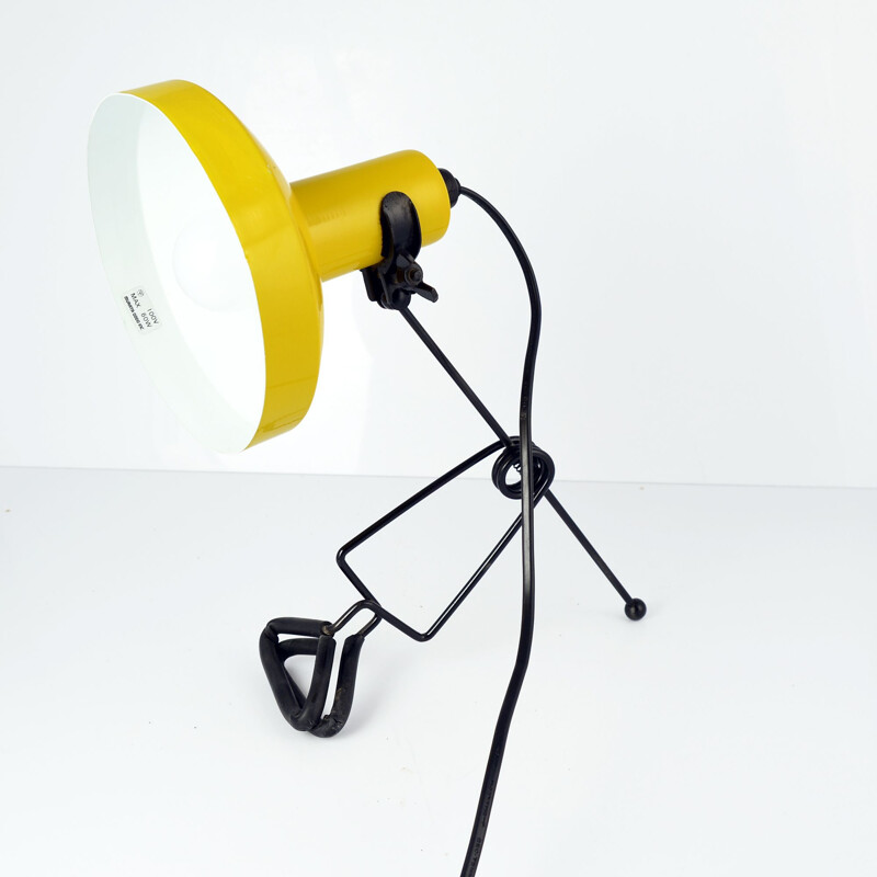 Vintage yellow clip lamp for Murata Godo, Japan 80s