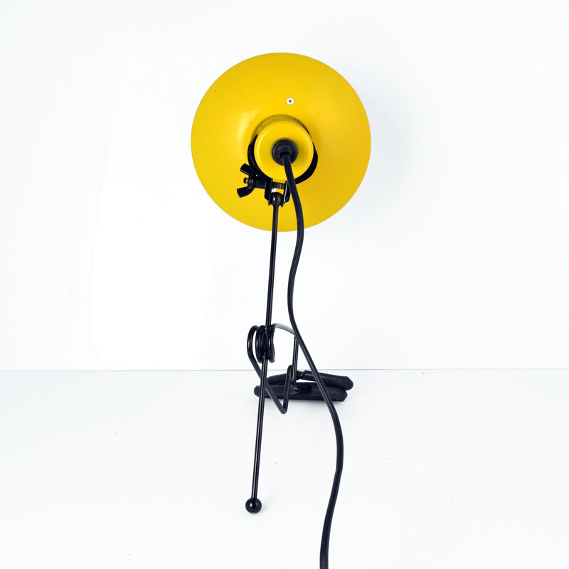 Lampe à clip jaune vintage pour Murata Godo, Japon, 1980