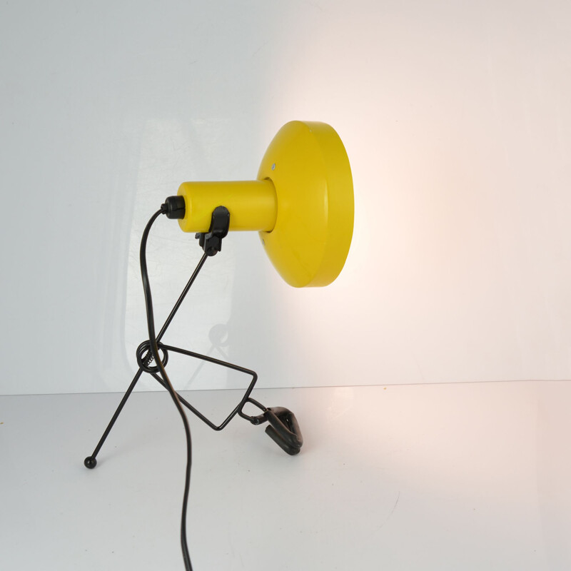 Vintage yellow clip lamp for Murata Godo, Japan 80s