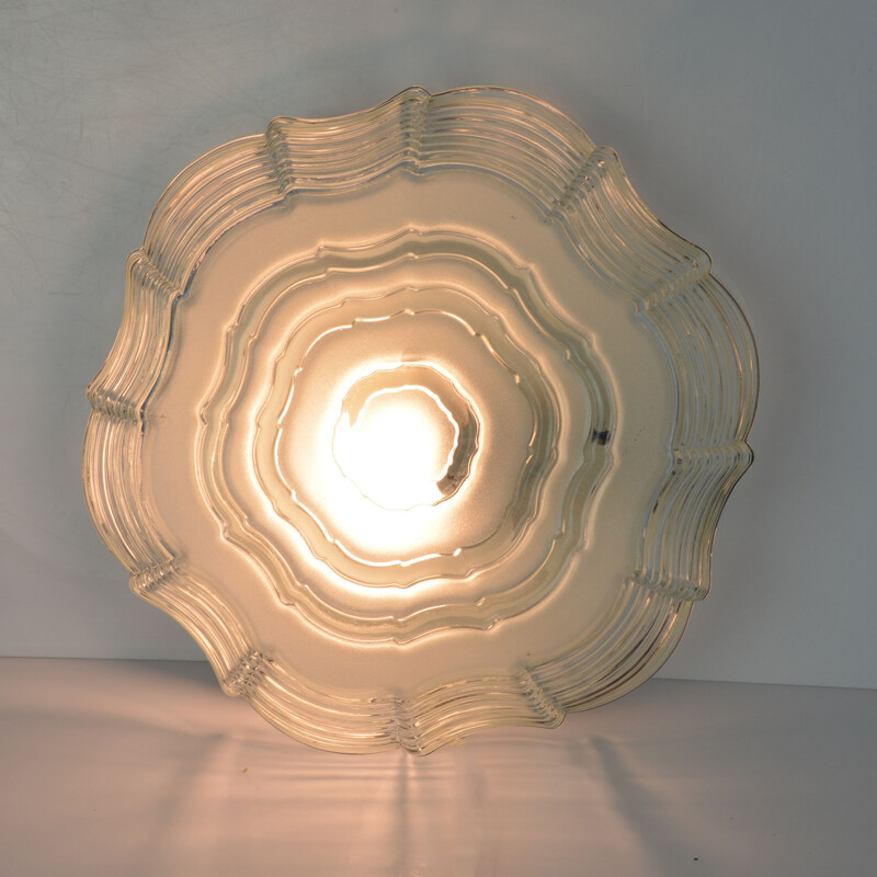 Vintage wall lamp by Glashütte Limburg, Germany 1960s