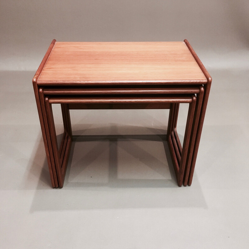 Vintage nesting tables, Scandinavian design in teak, 1950