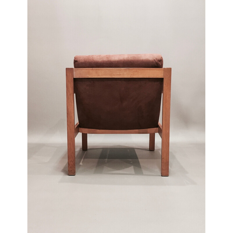 Vintage camel teak chair, Scandinavian design, 1950