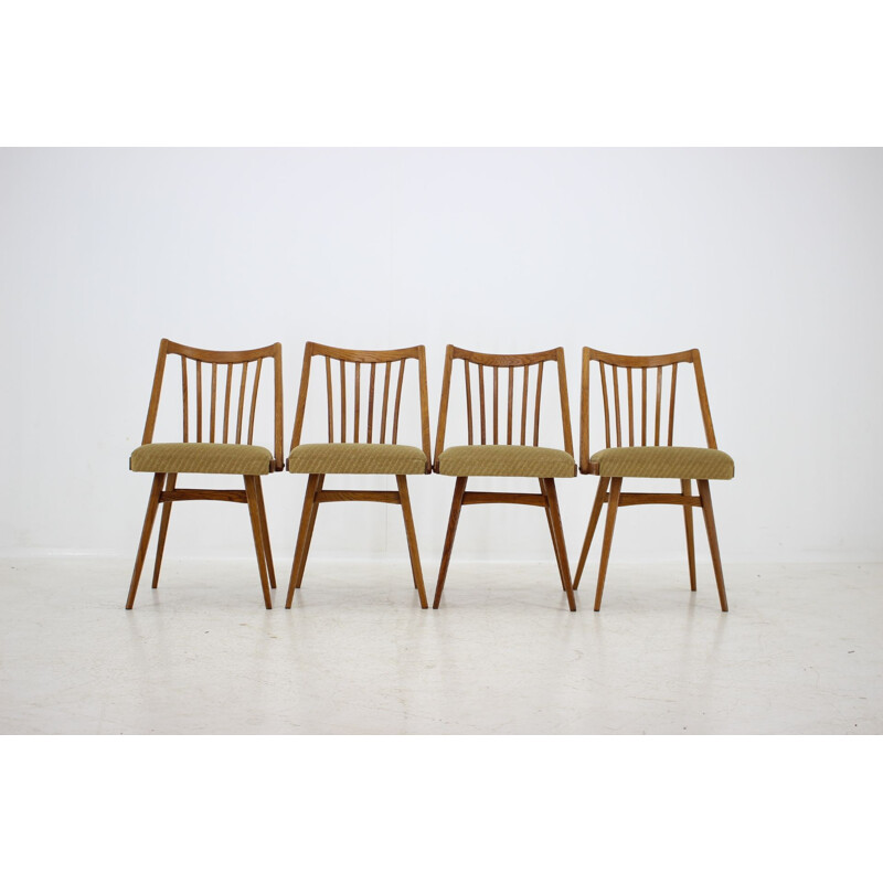 Ensemble de 4 chaises vintage en chêne, 1965