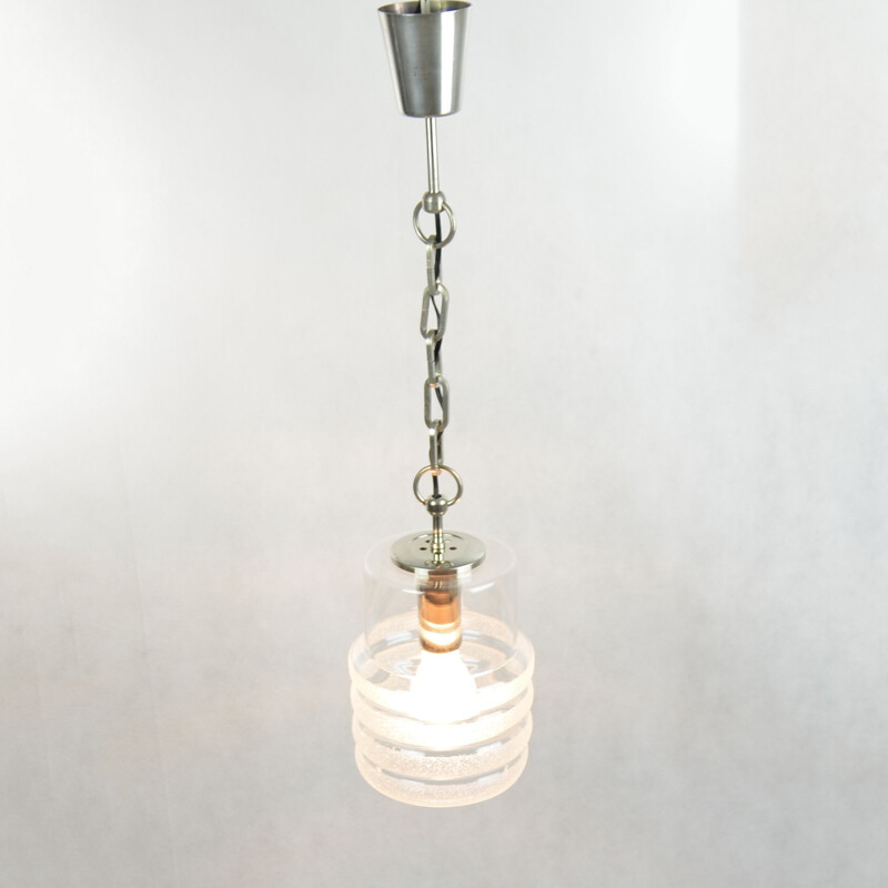 Vintage Modernist hanging lamp on a chain, Denmark 70s