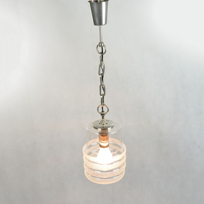 Vintage Modernist hanging lamp on a chain, Denmark 70s