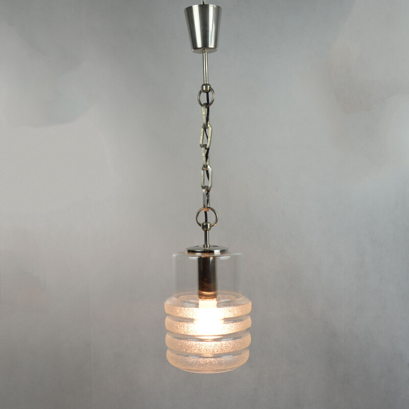 Vintage Modernist hanging lamp on a chain, Denmark 70s