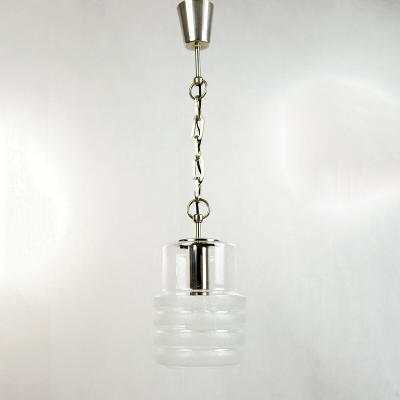 Vintage Modernist hanging lamp on a chain, Denmark 70s