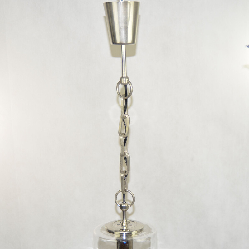 Vintage Modernist hanging lamp on a chain, Denmark 70s