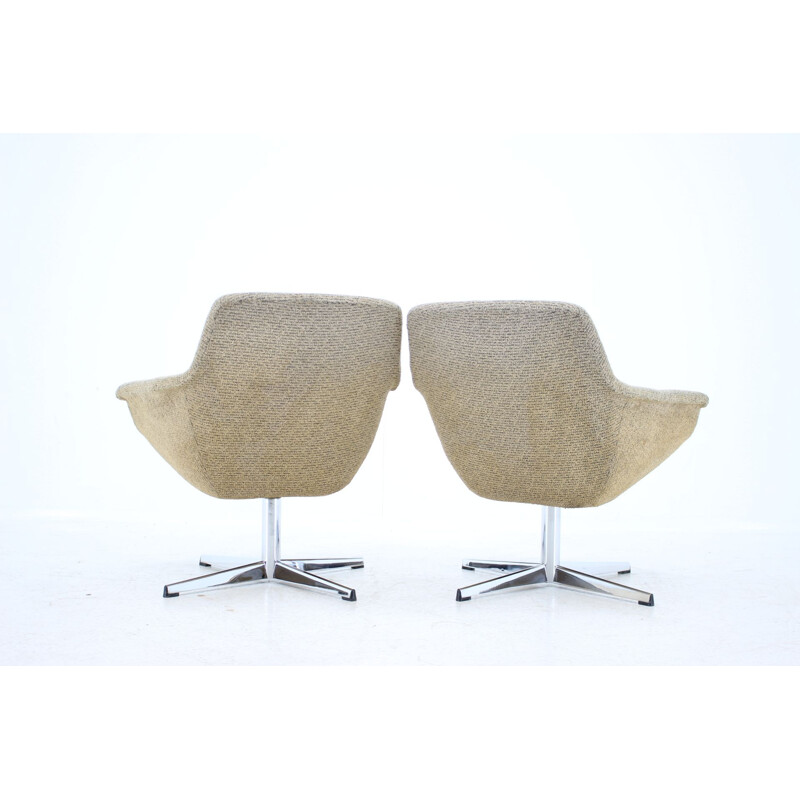 Set of 2 vintage swivel chairs, 1970s