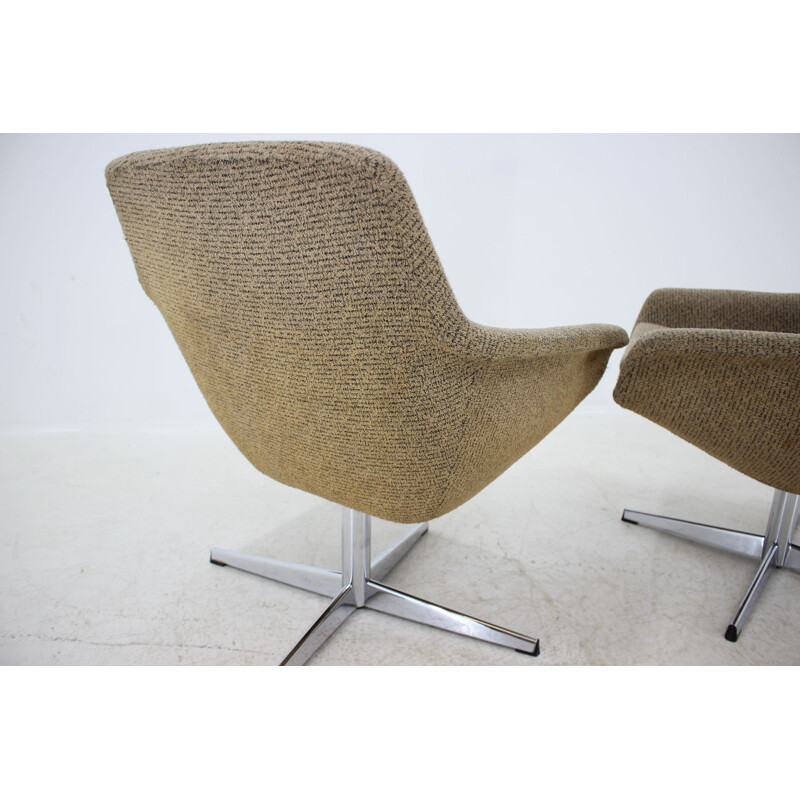 Set of 2 vintage swivel chairs, 1970s