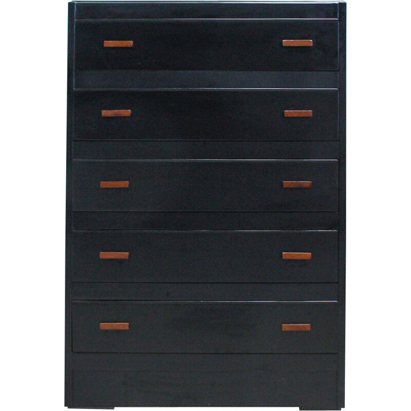 Black English Vintage Chest of Drawers, 1960s