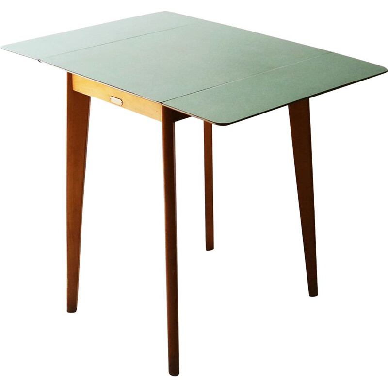 Vintage side table in blue formica 1960s