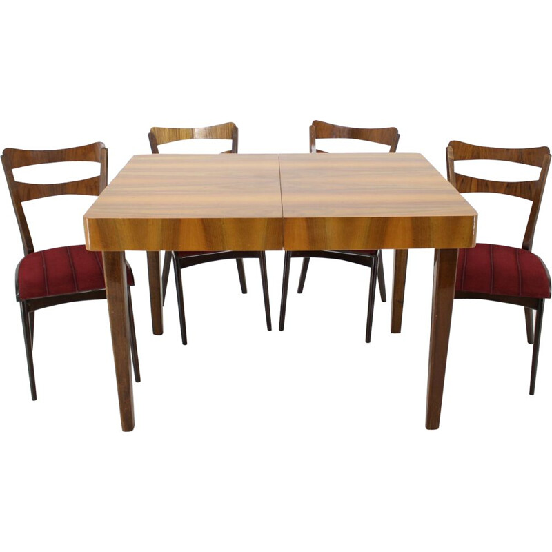 Vintage dining set in walnut 1950s