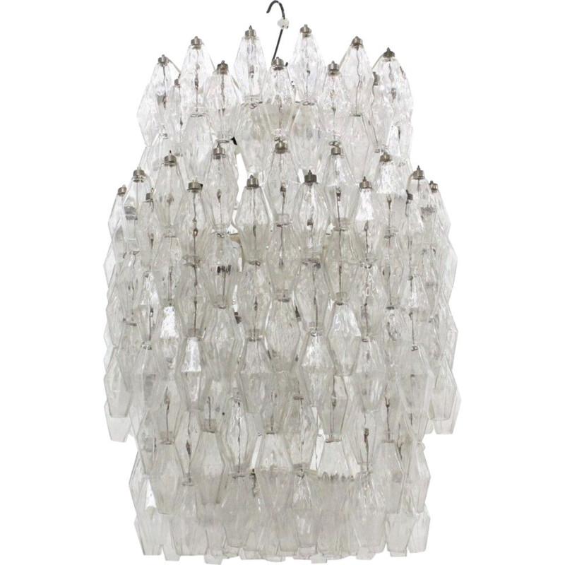 Vintage chandelier for Venini in Murano glass and metal 1960s