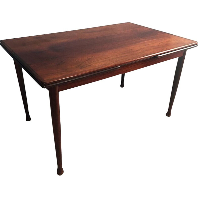 Vintage Danish Extendable Rosewood Dining Table, 1960s