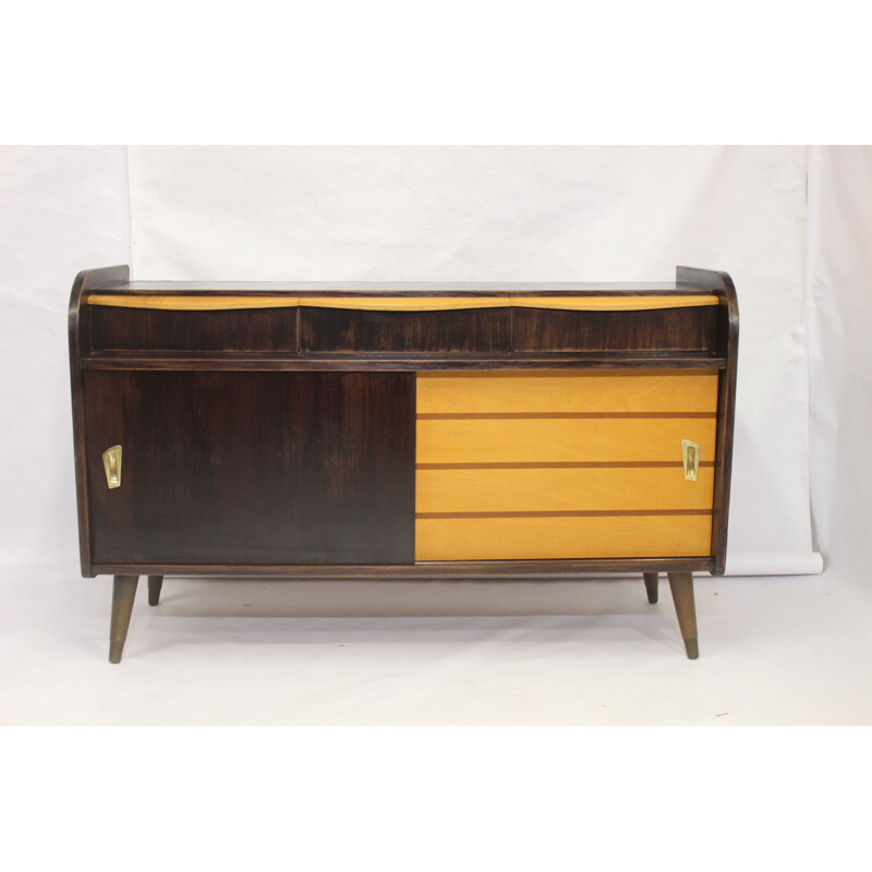 Vintage Sideboard two-colored legs compass, 1950