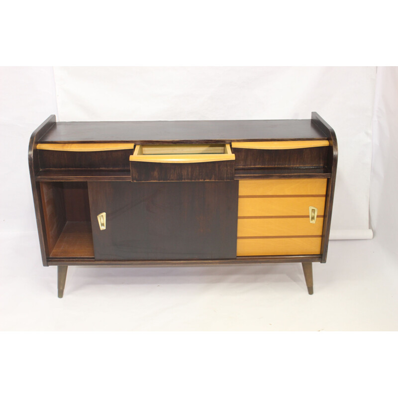 Vintage Sideboard two-colored legs compass, 1950