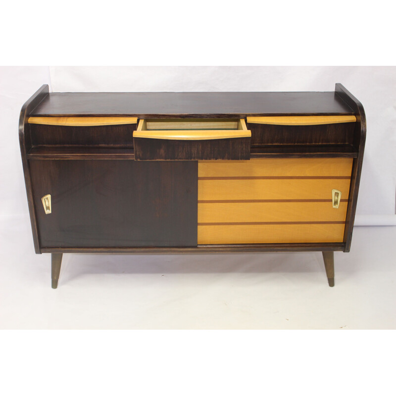 Vintage Sideboard two-colored legs compass, 1950