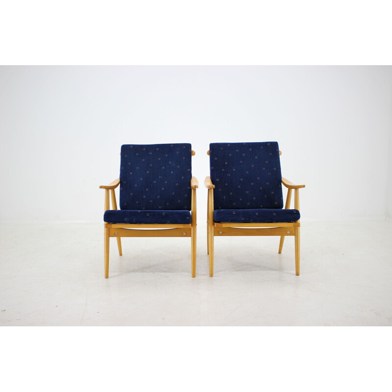 Set of 2 vintage Armchairs, Czechoslovakia, 1960s 