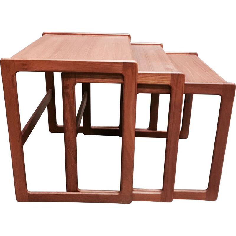 Vintage nesting tables, Scandinavian design in teak, 1950