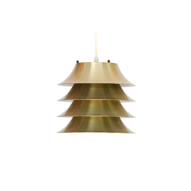 Vintage pendant light Multi layered in aluminium, Denmark, 1960s