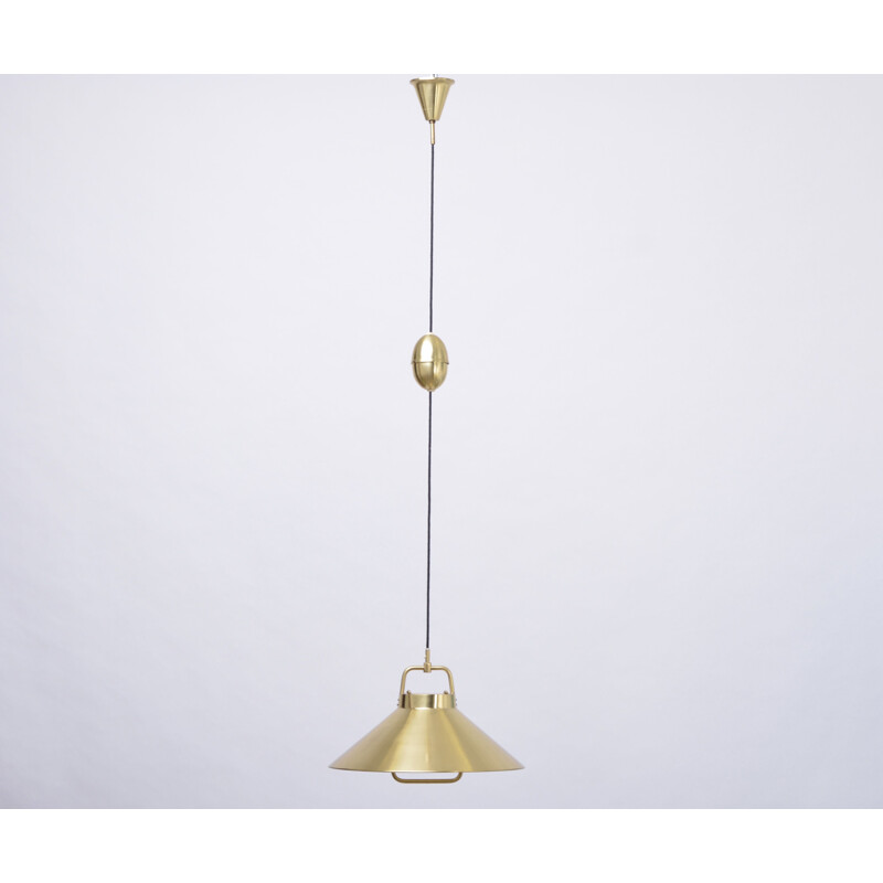 Vintage Danish Pendant Light in brass by FRITZ SCHLEGER for LYFA - 1960s