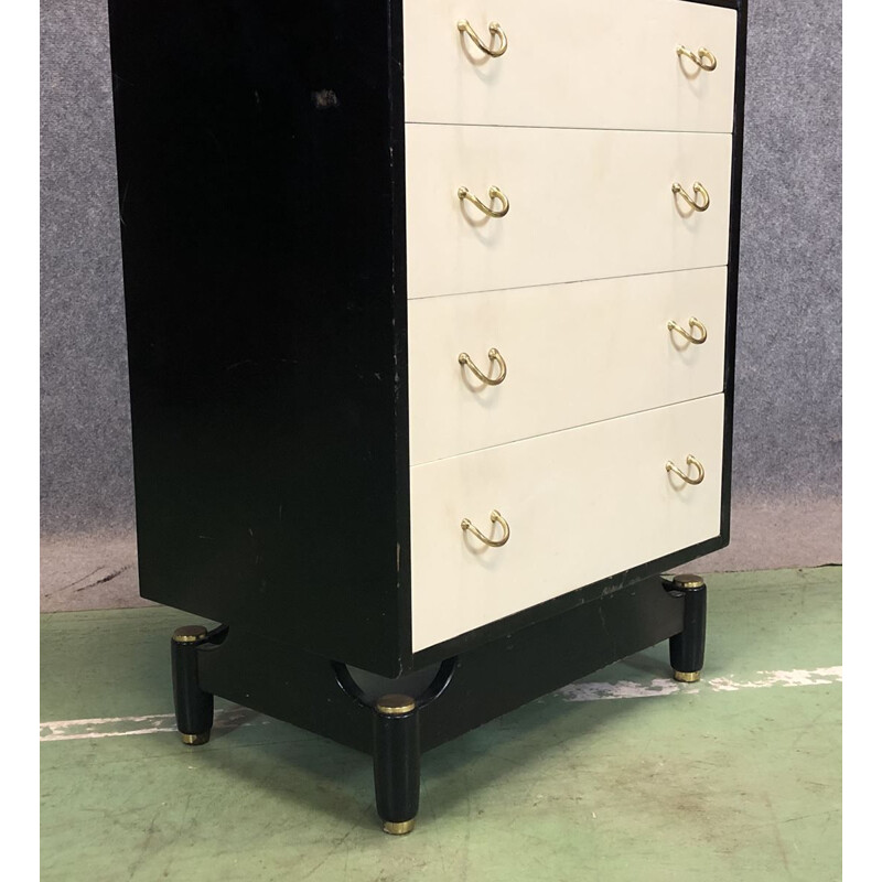 Vintage black and white chest of drawers by G-Plan