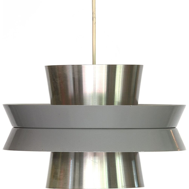 Aluminium vintage pendant light by Carl Thore for Granhaga Metallindustri, Sweden, 1960