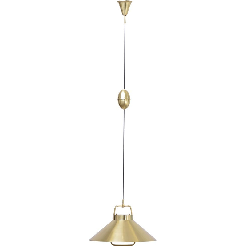 Vintage Danish Pendant Light in brass by FRITZ SCHLEGER for LYFA - 1960s