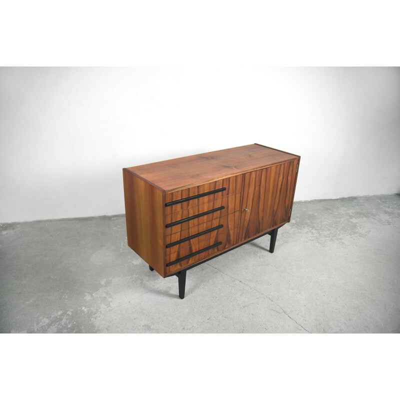 Buffet vintage avec tiroirs,500-138B, Noyer, 1964