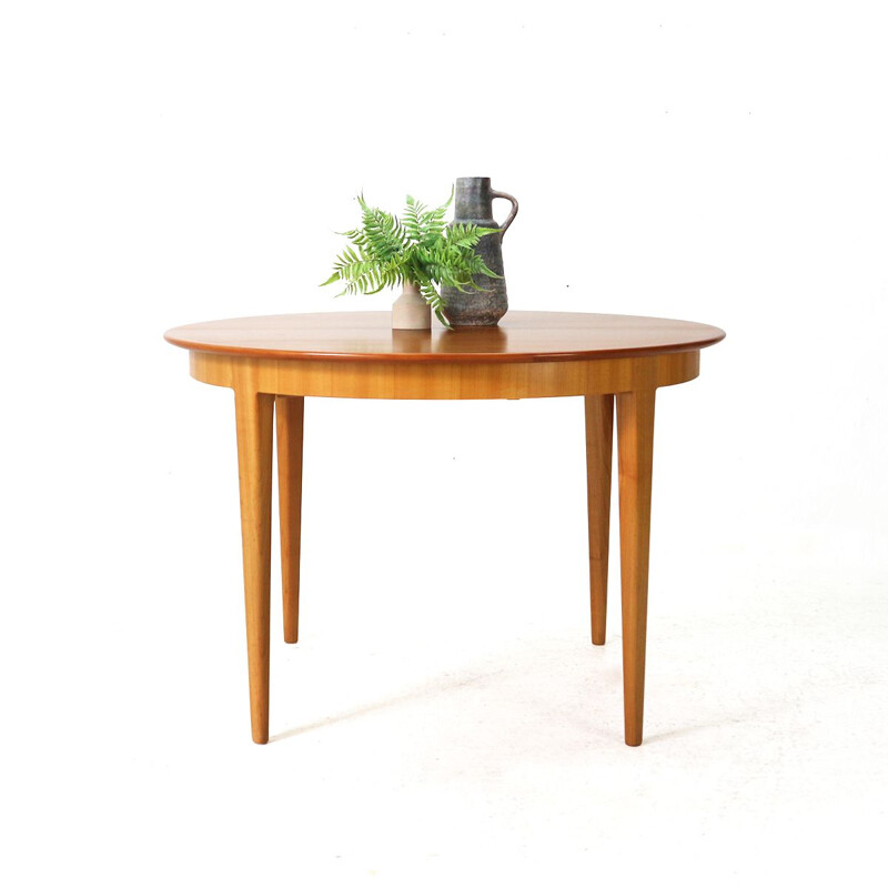 Extendible Cherrywood Vintage Dining Table, 1960s