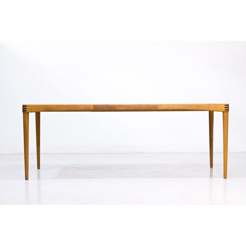 Vintage Dining Table Extendable in Oak by H.W. Klein for Bramin, Denmark, 1960s