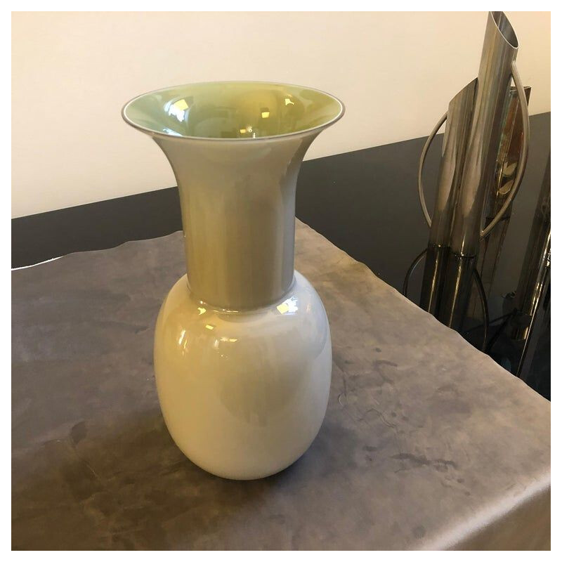 Vase vintage Aureliano Toso en verre de Murano, 2000