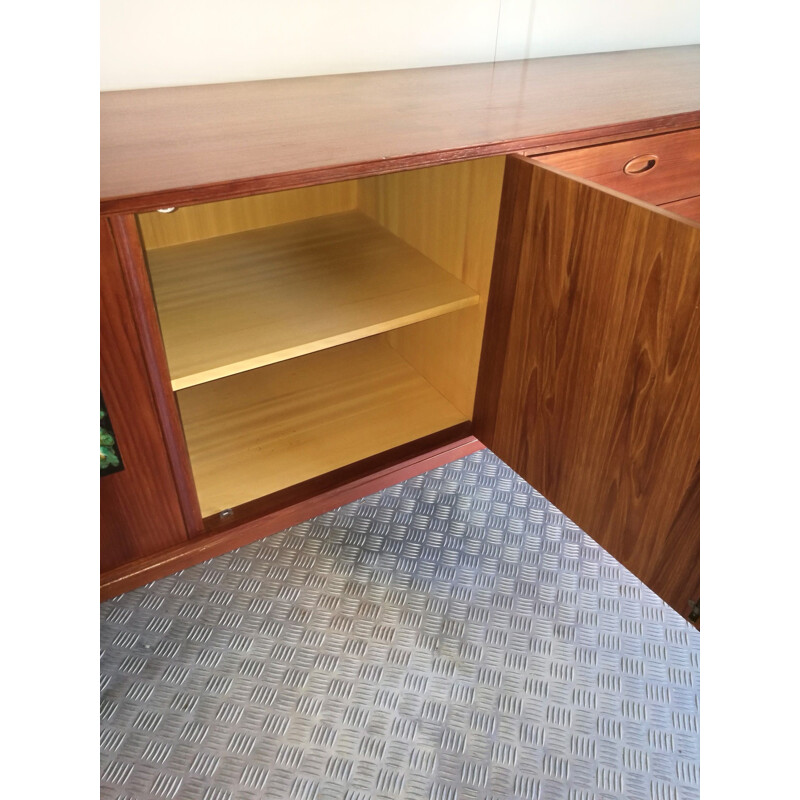 Vintage teak and ceramic sideboard, 1960s