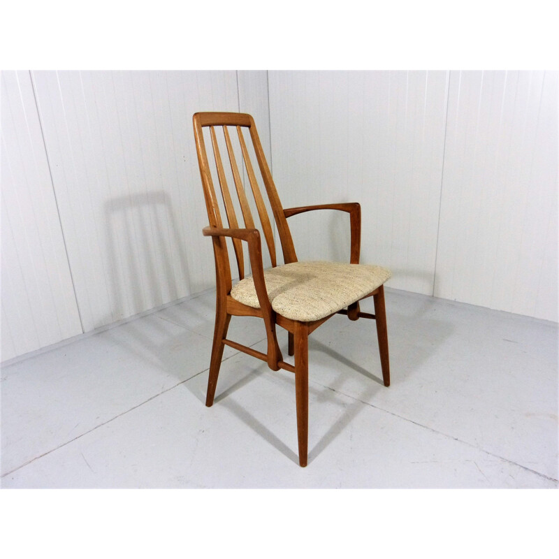 Set of 6 vintage dining chairs Eva by Niels Koefoed for Hornslet Denmark, 1960s