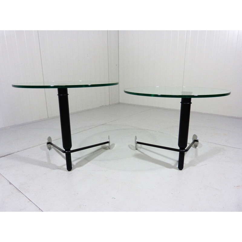 Set of 2 vintage side tables by Rolf Benz Germany 1980s