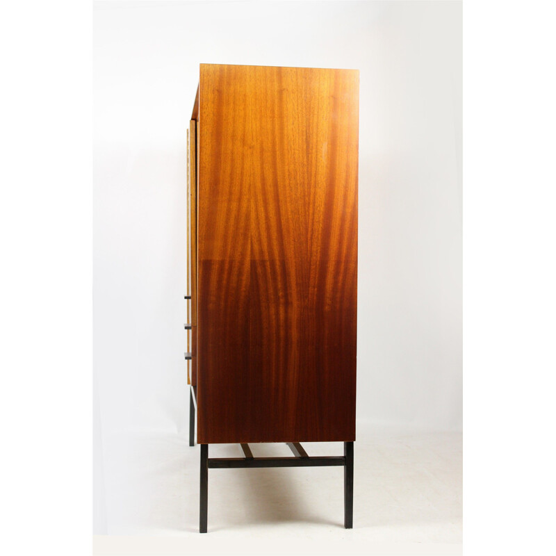 Vintage vitrine cabinet for UP Bucovice in wood 1960s 