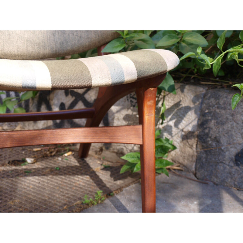 Vintage armchair in teak and fabric, Carl Edward MATTHES - 1960s