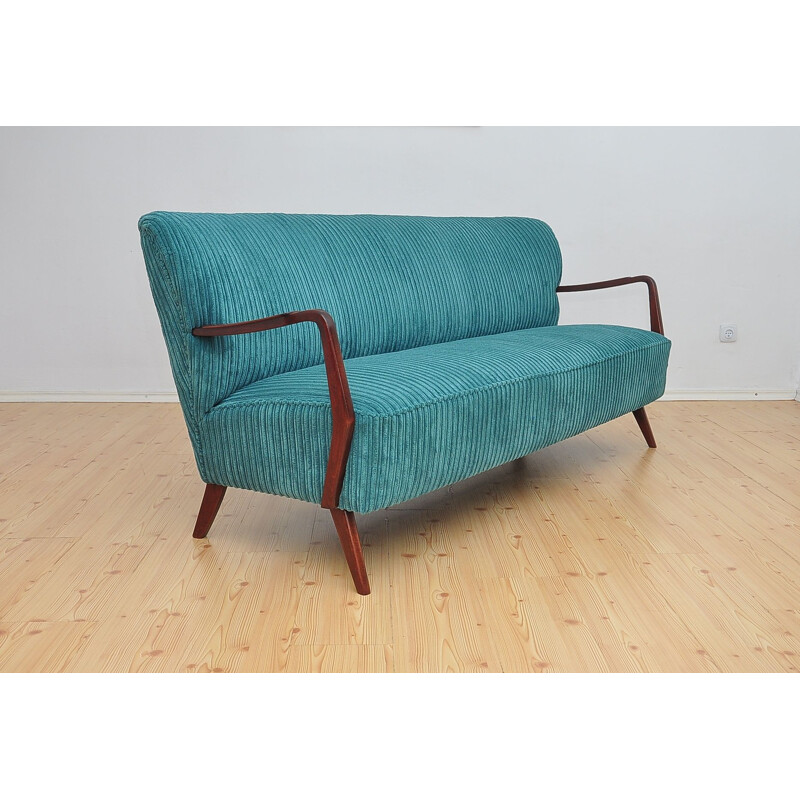 Vintage cocktail sofa green 1960s