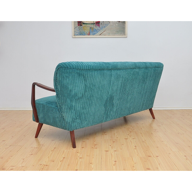 Vintage cocktail sofa green 1960s