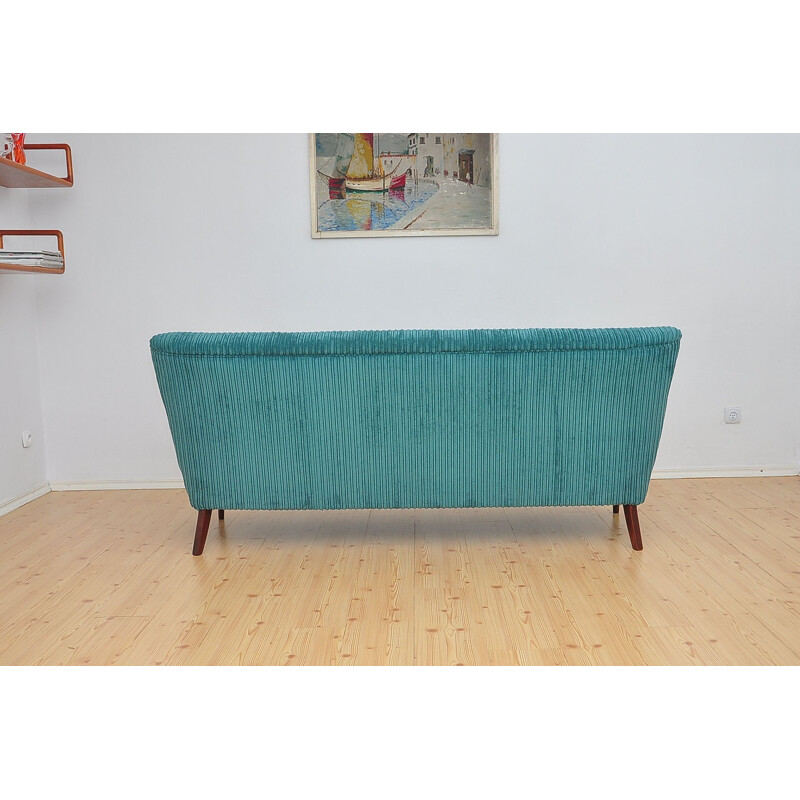 Vintage cocktail sofa green 1960s