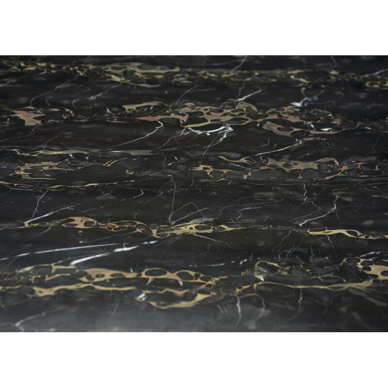 Grande table marbre portor laiton J.C Mahey