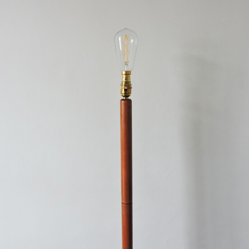 Teak vintage floor lamp, 1950s