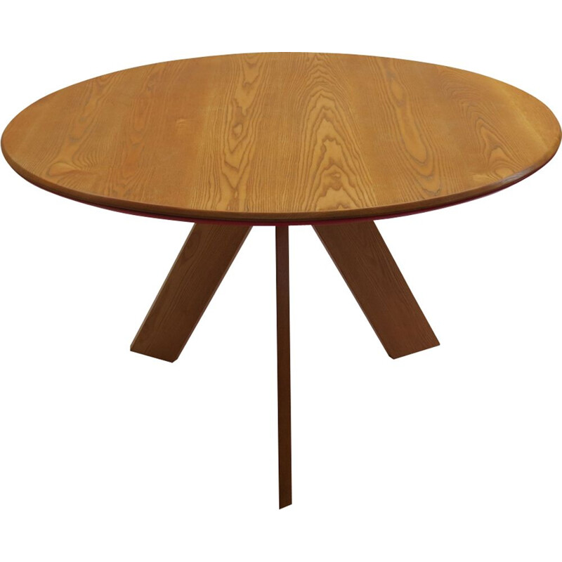 Vintage round table in ashwood by David Field